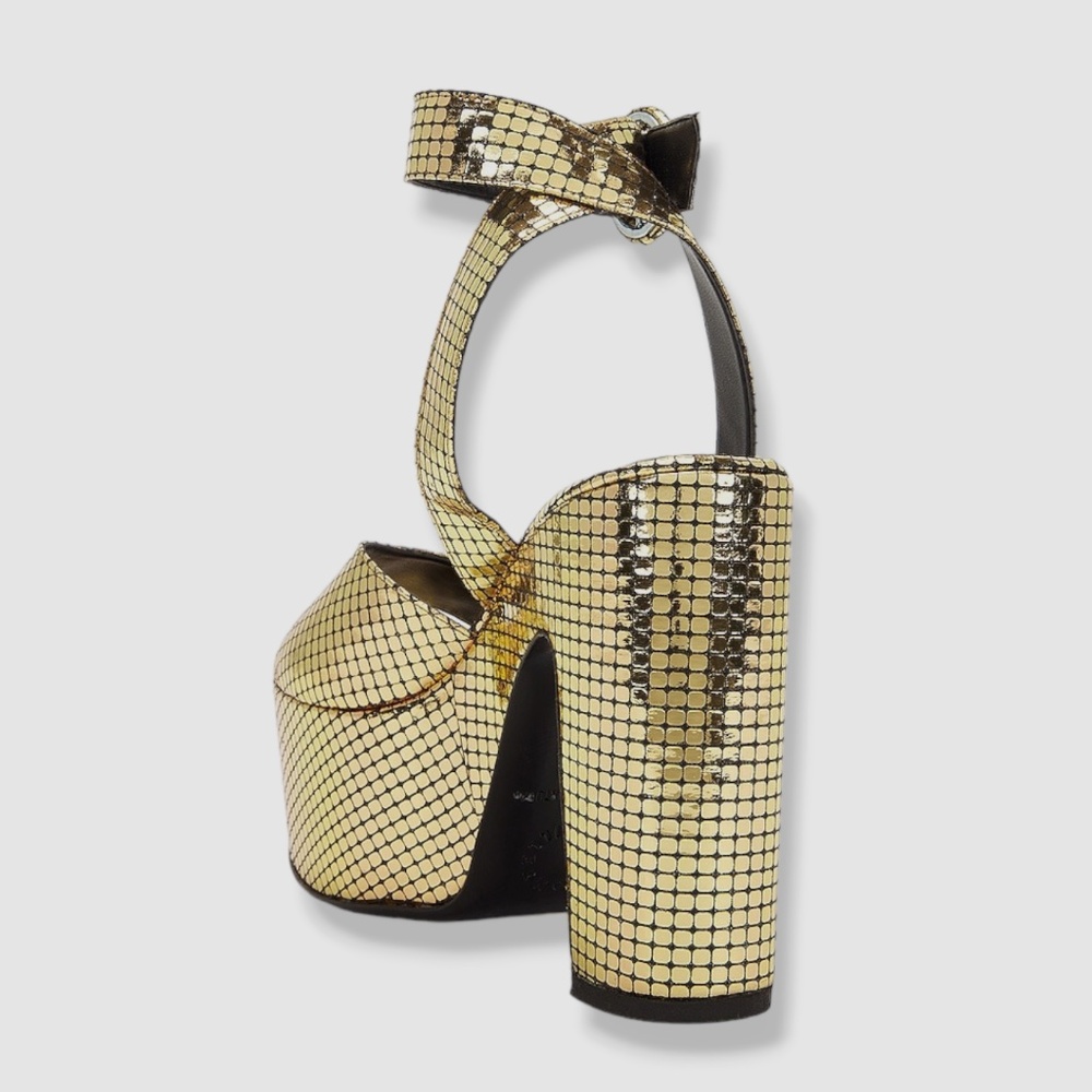 Simon Miller Rink Metallic Tile Platform Sandals - Picture 2 of 8